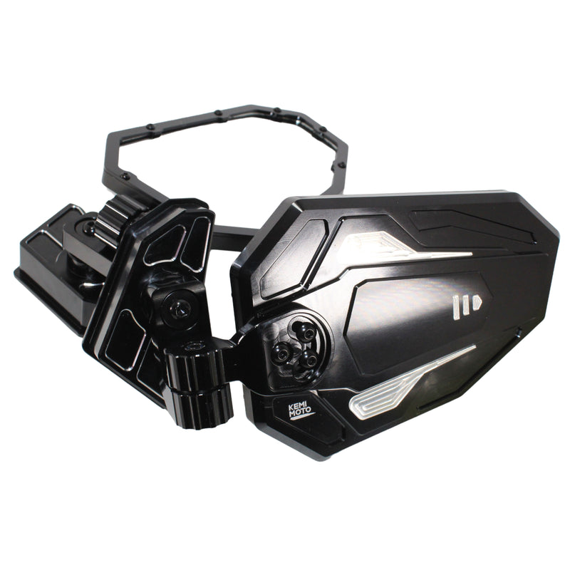 KEMIMOTO Adjustable Shatterproof Aluminum UTV Side Mirrors for Can-Am & Polaris OPEN BOX