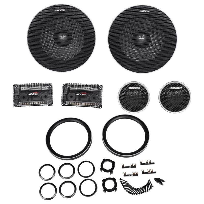 Kicker 6.75" 200W 4 Ohm Coaxial Component System w/ 1-3/16" Tweeters 41QSS674