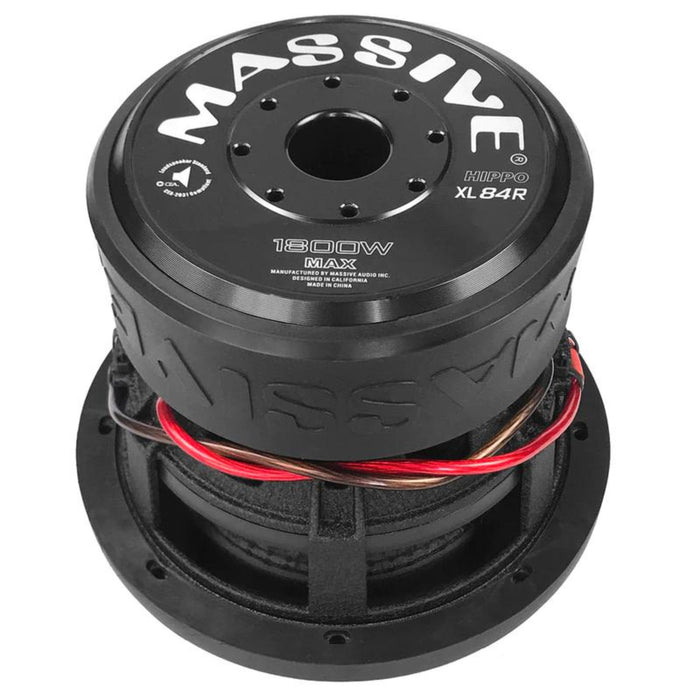 Massive Audio 8 inch Dual Voice Coil 1800 Watt Peak Subwoofer 2 ohm HIPPOXL82RV2