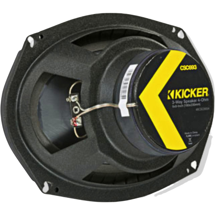 Kicker CS-Series 6x9" 150W RMS 4-Ohm Coaxial 3 Way Speakers / 46CSC6934