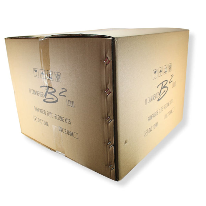 B2 Audio Rampage 18" Re-cone Kit Drop In 1-Ohm 4" Coil Carbon Fiber