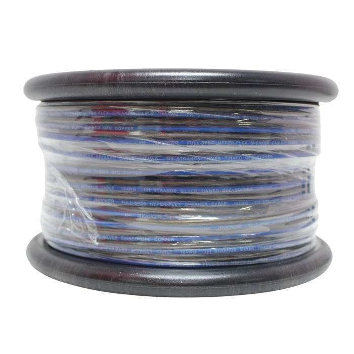 Kicker 16AWG Silver Tinned Oxygen Free Copper Speaker Wire Frost Blue/Clear Lot