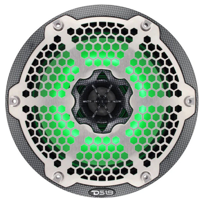 8" 350W RMS Marine 2-Way Hybrid Speakers w/ RGB LED & Neodymium Driver Pair DS18