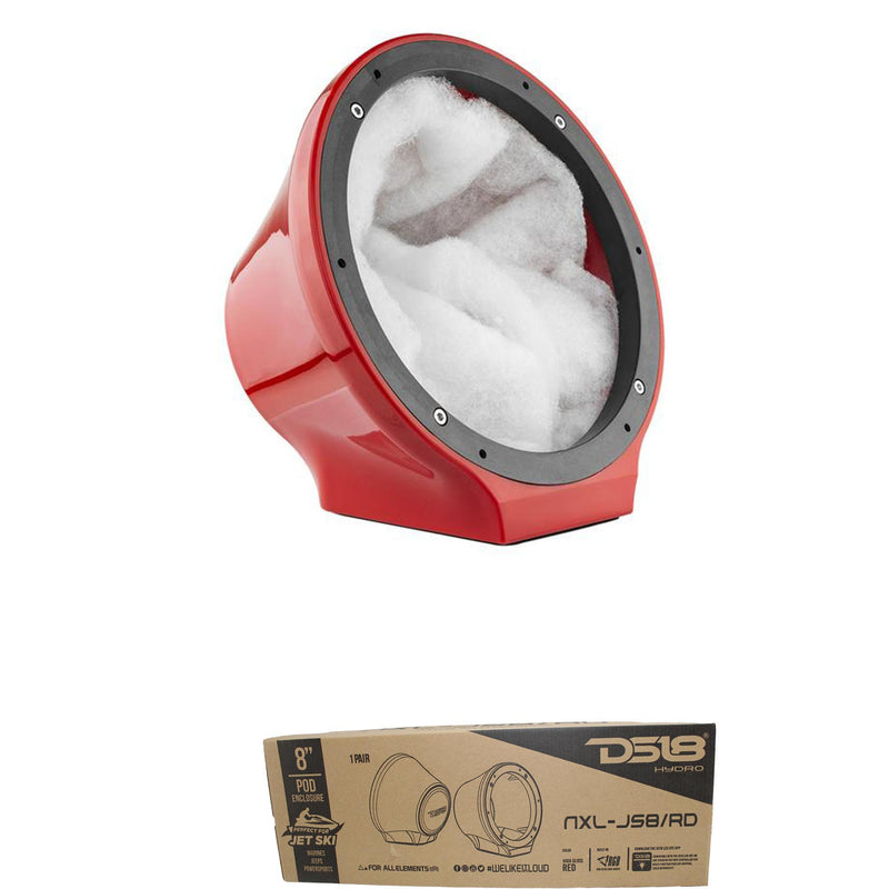 DS18 8" Jet Ski, Marine, Jeep & UTV/ATV Pod Enclosure-Pair (No Speaker) NXL-JS8/RD