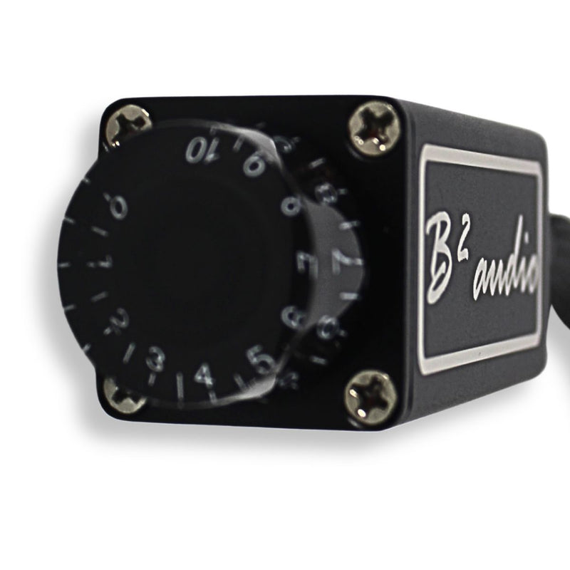 Official B2 Audio Aluminum Cased 30" RCA Bass Knob Black with B2 Logo