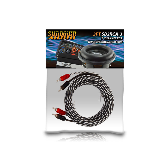 Sundown Audio 2 Channel SB Series RCA Interconnect Cables 3ft - 25ft