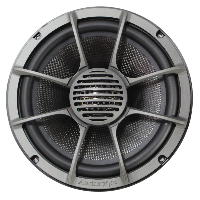 8" Coaxial 250W RMS 4-Ohm 2-Way Marine Speakers w/ LED Lights Audiopipe