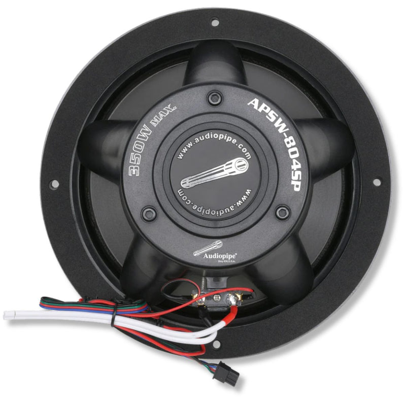 8" 175W RMS Coaxial 2-Way Marine Speakers Pair w/ RGB LED Lights  | APSW-804SP