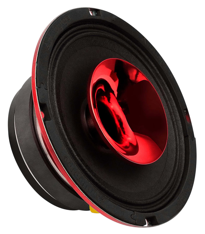 Audiopipe 6.5" 150W RMS 4 Ohm Red Eye Candy Compression Horn Midrange Coax Speaker