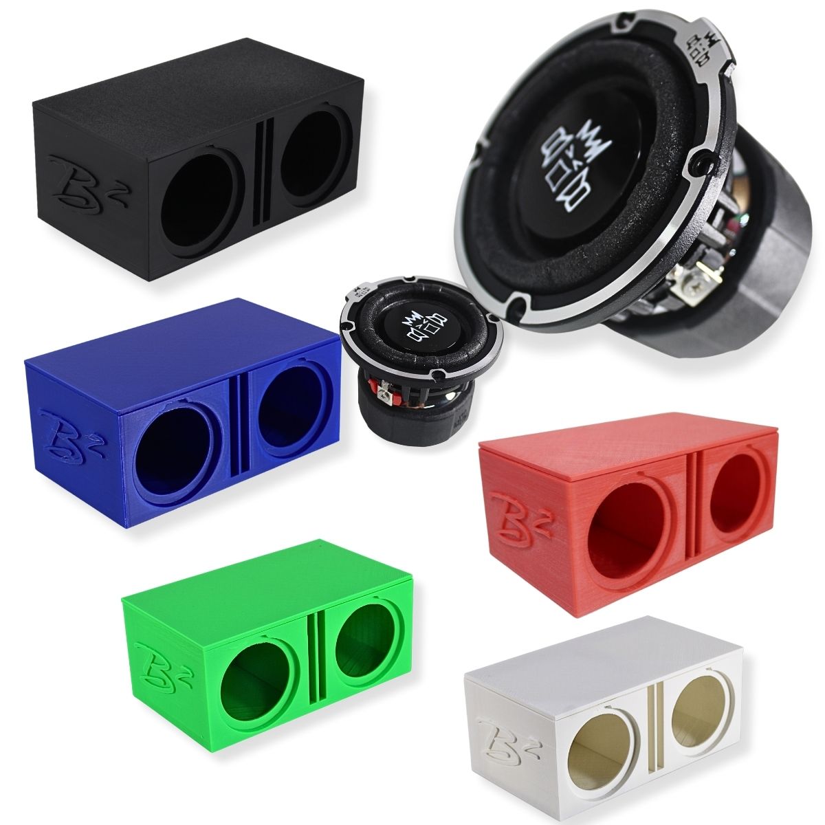 B2 Audio RIOT-2.5 Mini Woofers & Dual Ported 3D-Printed Sub Box