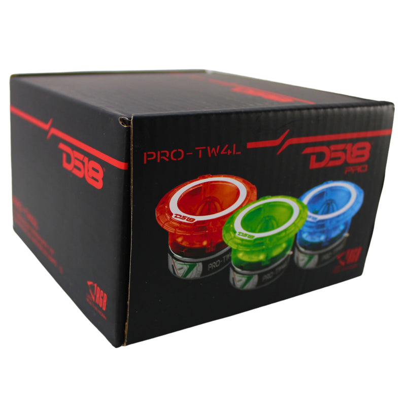 DS18 Super Bullet Tweeter 1.75" 4 Ohm 280W RMS RGB LED Titanium PRO TW4L
