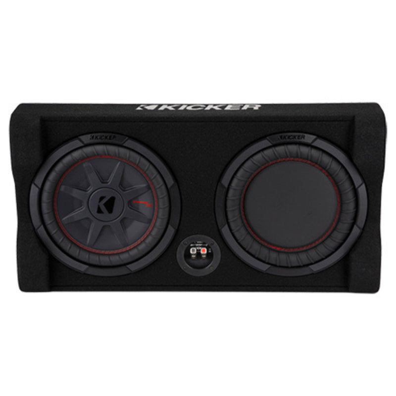 Kicker CompRT 10" 800W Peak 2-Ohm Subwoofer in Down Firing Enclosure 48TRTP102