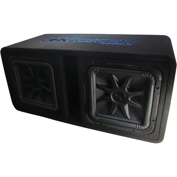 Kicker Dual Solo-Baric L7S 12" 1500W RMS 2-Ohm Subwoofers Ported Box / 44DL7S122