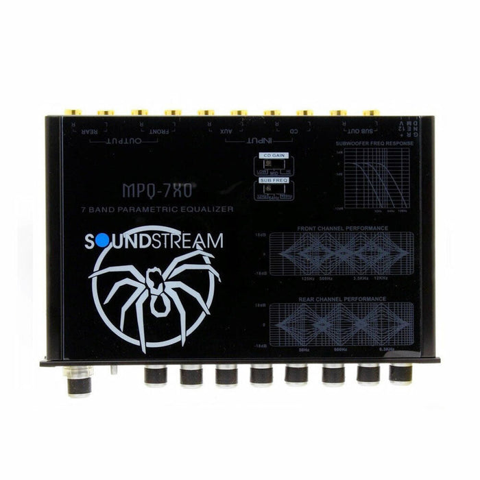 SoundStream MPQ-7XO 7 Band 8 Volt 1/2 DIN Dual Channel Parametric Equalizer