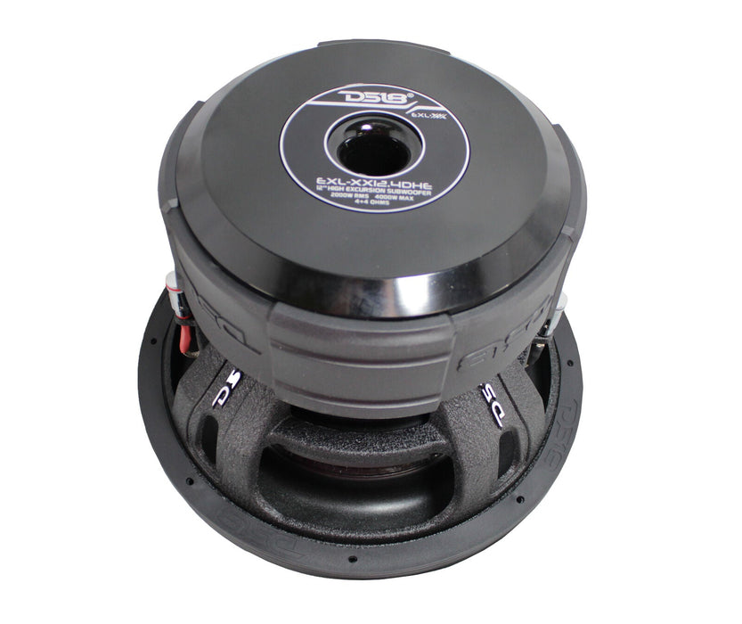 DS18 12" 4000 Watts High Excursion Subwoofer Dual Voice Coil 4-Ohm EXL-XX12.4DHE