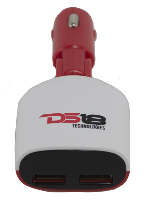 DS18 Vehicle Dual Quick Charger USB Ports With LED Display Volt Meter VMU2.R