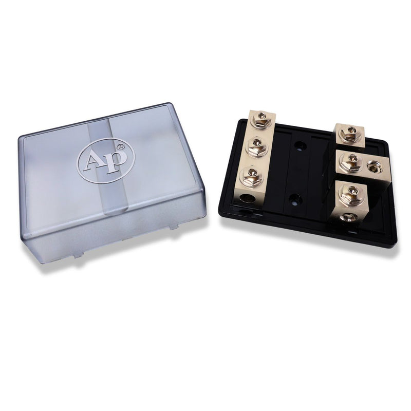 Audiopipe 3-position ANL Fused Distribution Block 34040-ANL1/0-4 Gauge in/out