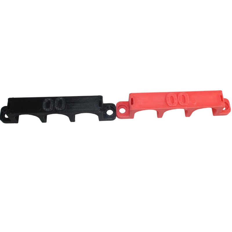 00 Gauge Cable Management Wire Comb Triple Slot Can Use w/ Cable Tie Red/Black