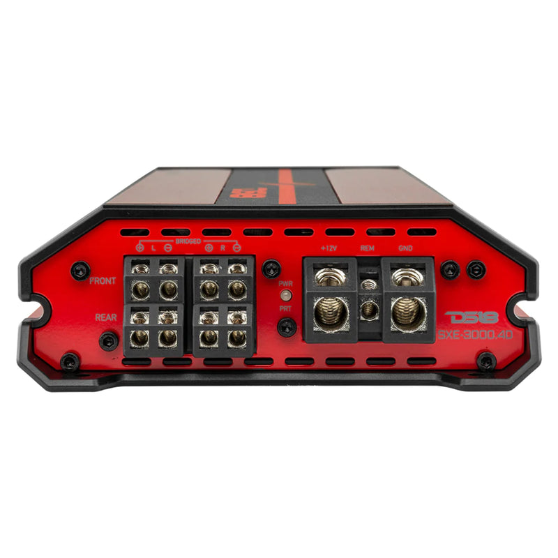 DS18 4x X8.4BM 8" Midrange 2200W 4 Ohm Speakers w/ Red 3000W 4 Channel Amplifier