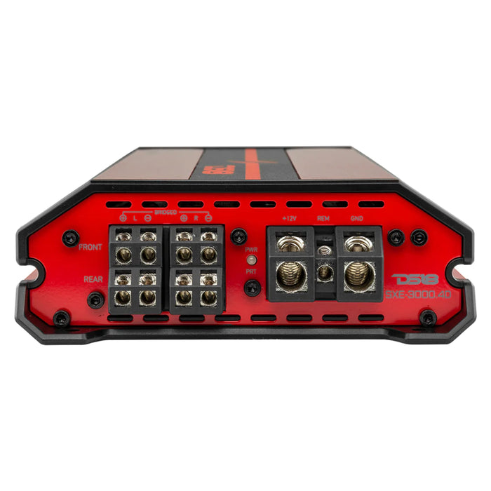 DS18 4x X8.4BM 8" Midrange 2200W 4 Ohm Speakers w/ Red 3000W 4 Channel Amplifier