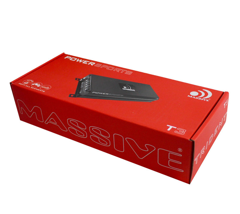 Massive Audio Trident T3 Monoblock 2.8K Watt 1-Ohm Stable Marine Amplifier