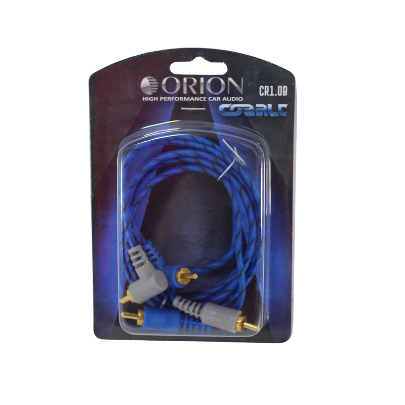 Cobalt 3.27 Ft (1 Meter) Blue RCA Cable w/ Angled and Straight Terminal