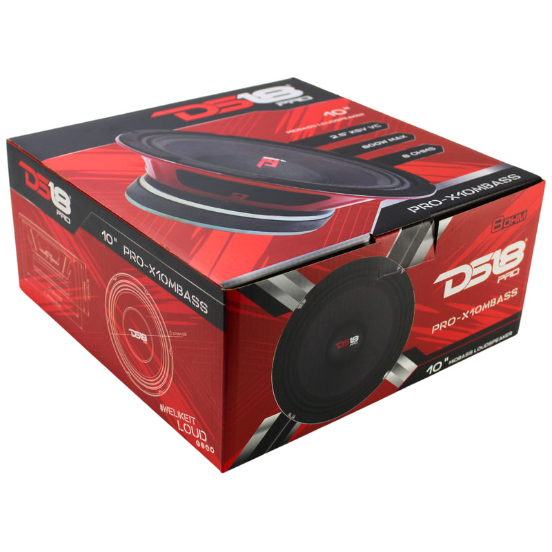 DS18 Pro-X 10" 400 Watts RMS 8-Ohm Mid-bass Loudspeaker PRO-X10MBASS