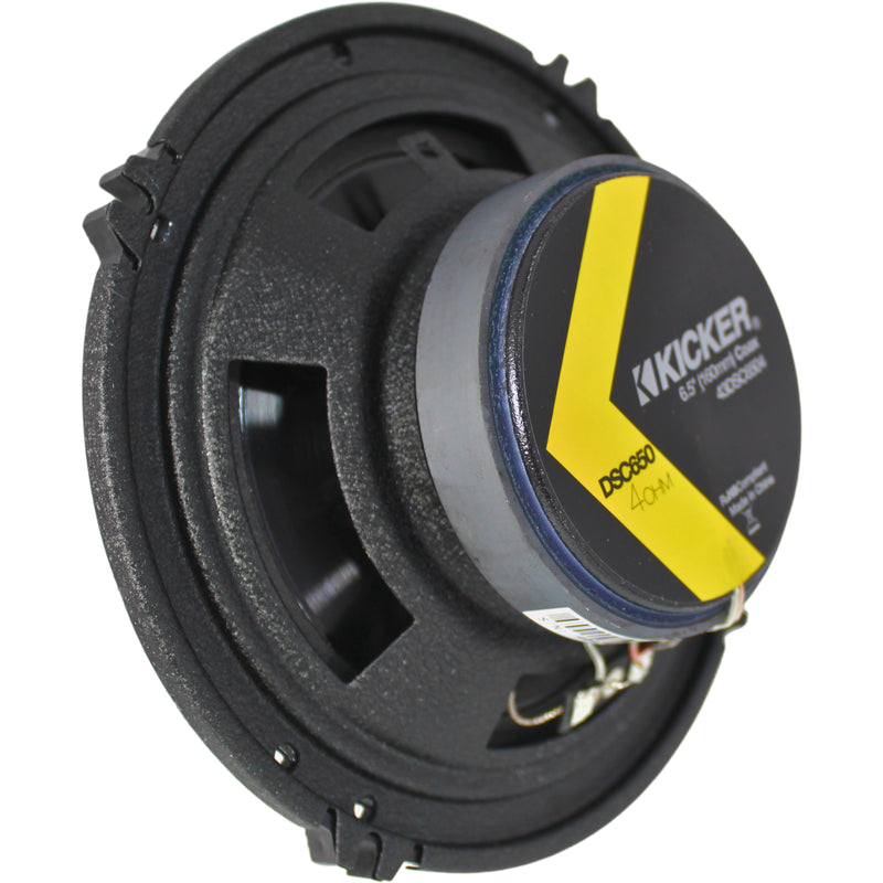 6.5" 60W RMS 4-Ohm 2-Way Kicker DS Series Coaxial Full Range Speakers /43DSC6504