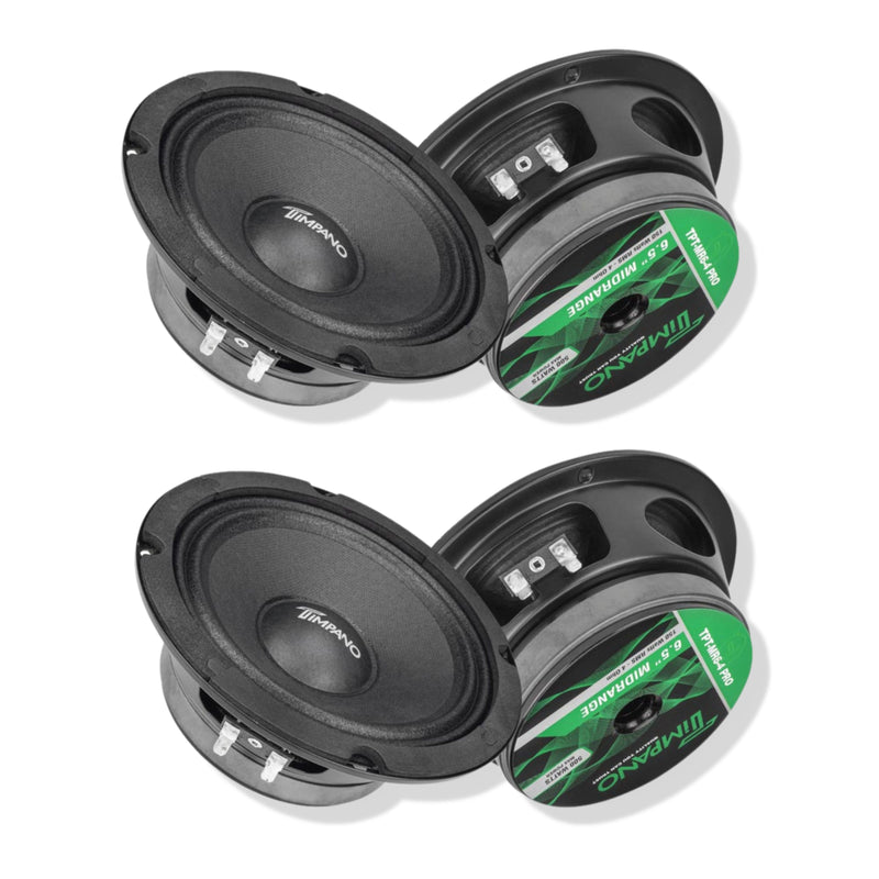 2 Pair Timpano 6.5" Pro Midrange Loud Speakers 2000W 4 Ohm TPT-MR6-4-PRO