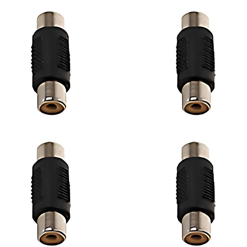 Install Bay Female-to-Female Nickel Plated RCA Barrel Connectors x 4