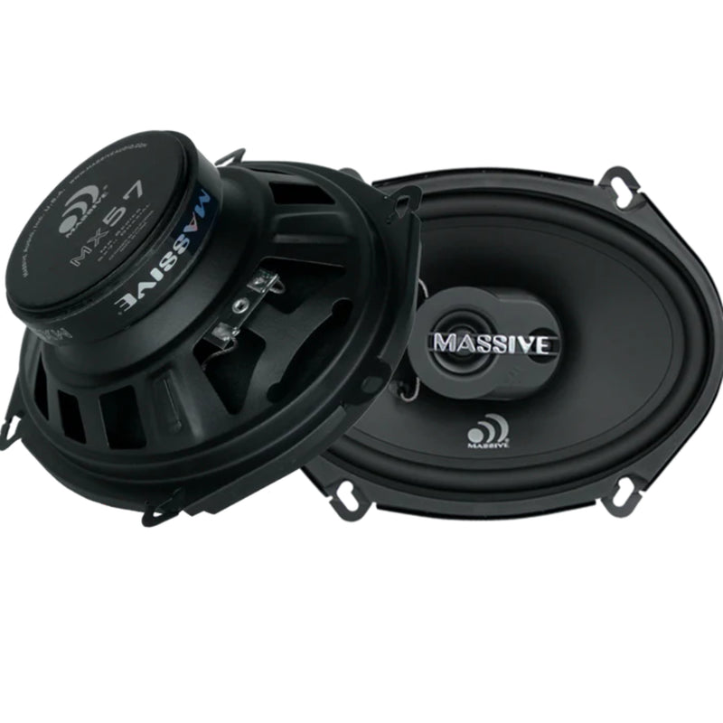 Massive Audio Pair of 5x7" 220W Peak 4-Ohm Coaxial Speakers MX57-V2