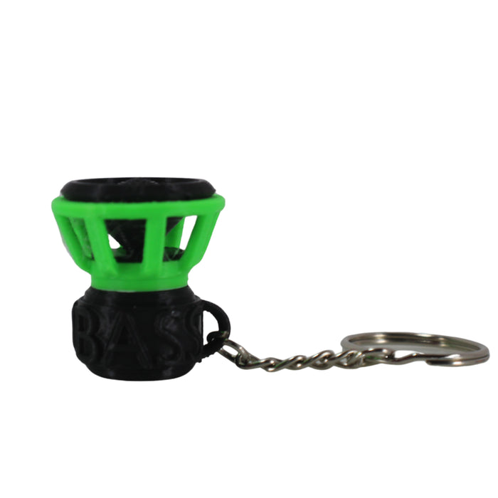 Customizable 3D Printed "Bass Head" Subwoofer Keychain - Multiple Colors