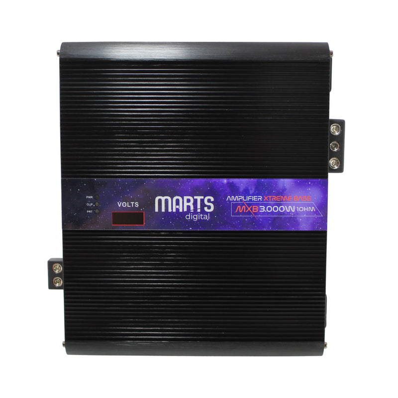 Marts Digital 3000W Monoblock 1 Ohm Class D Amplifier w/ Bass Knob MXB-3000-1
