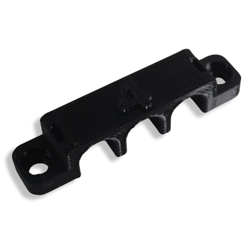 4 Gauge Cable Management Wire Comb Triple Slot Can Use w/ Cable Tie Red/Black