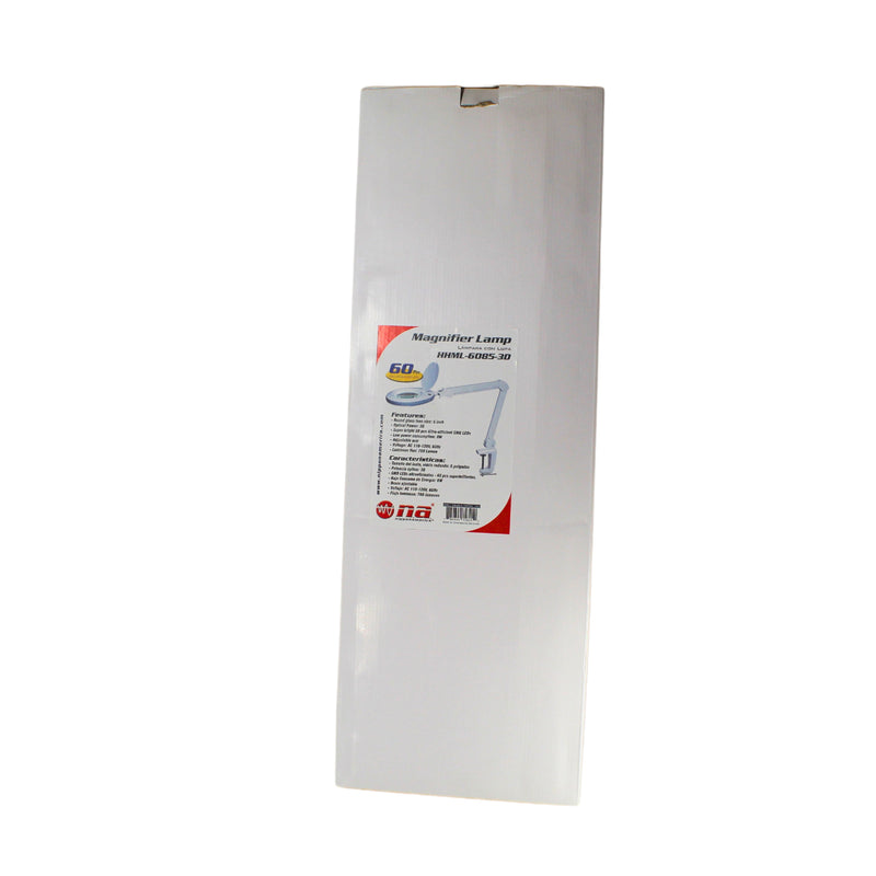 5" Adjustable Arm Magnifier Table Lamp – 760 Lumens, 110-120V