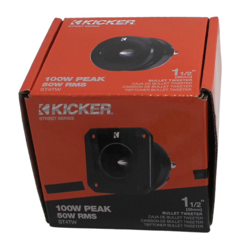 1.5" 50W RMS 4 Ohm Aluminum Dome Bullet Kicker ST-Series Tweeter KI-49ST4TW
