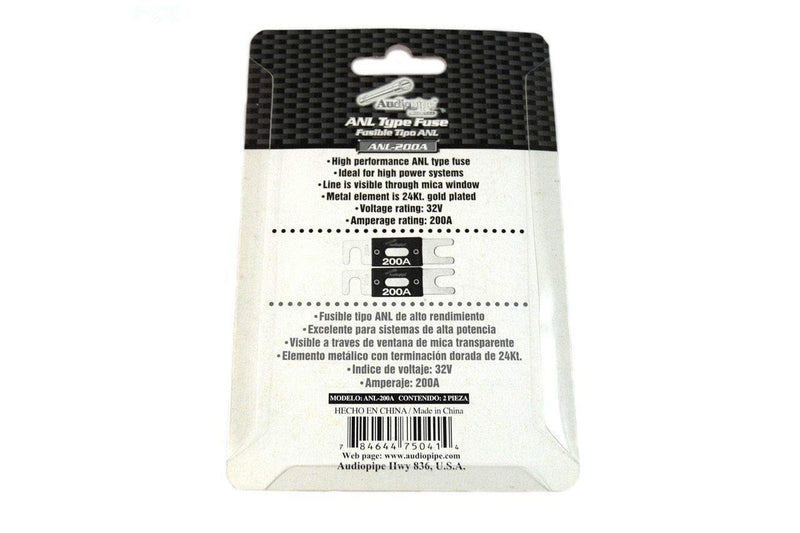 Audiopipe 200 Amp 32V Gold Plated ANL Car Audio Fuses AP-ANL-200A