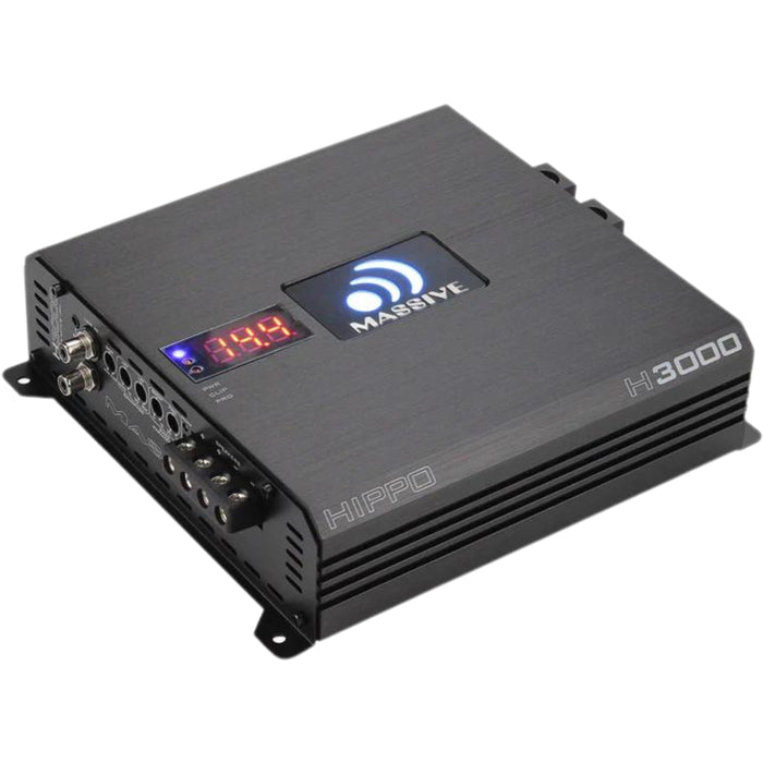 3000W RMS 1-Ohm Monoblock Amplifier Massive Audio HIPPO Series MA-H3000