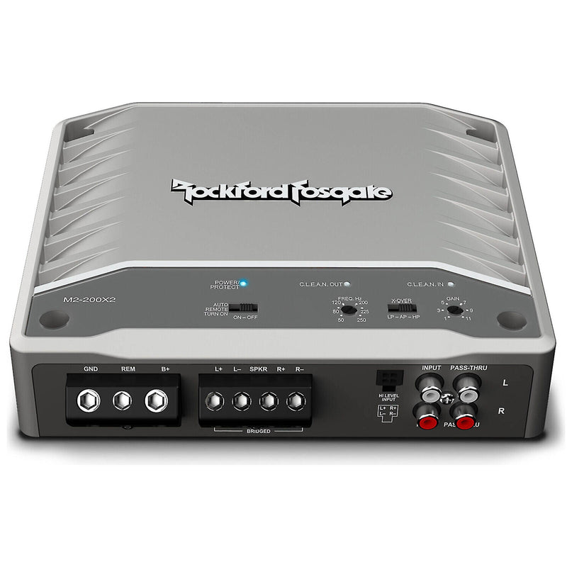 Rockford Fosgate M2-200X2 2 Channel 200 Watt Full Range Class D Marine Amplifier