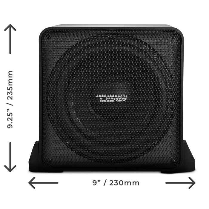 DS18 Amplified Loaded Subwoofer Enclosure with 8" Active and 8" Passive Subs