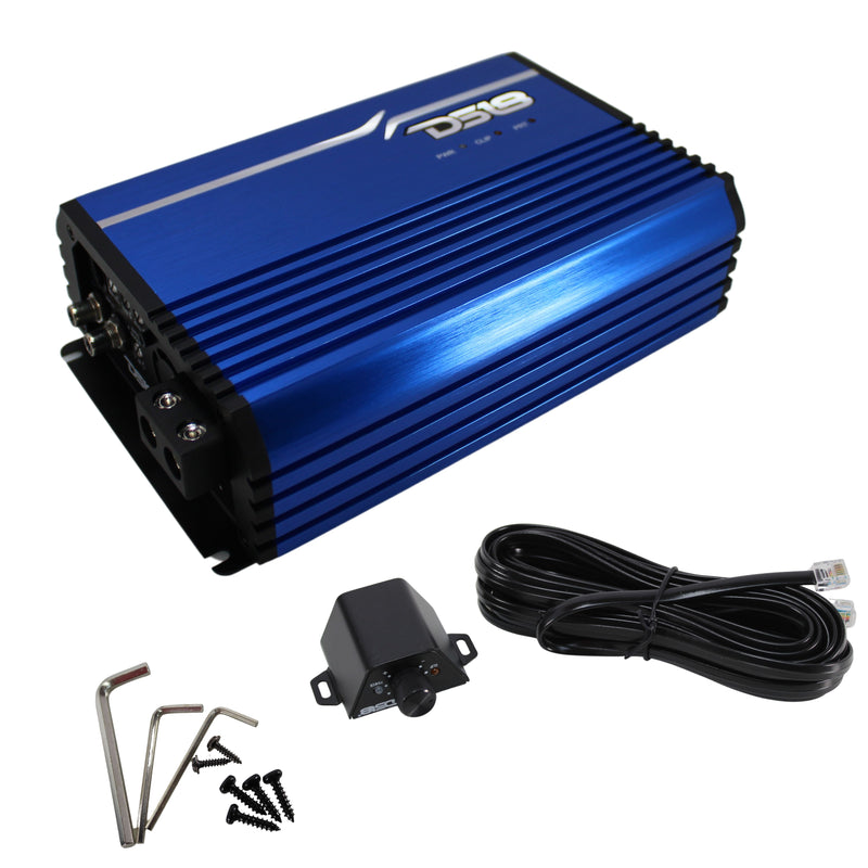 DS18 FRP Monoblock 2500W 1-Ohm Full-Range Class-D Compact Blue Amplifier