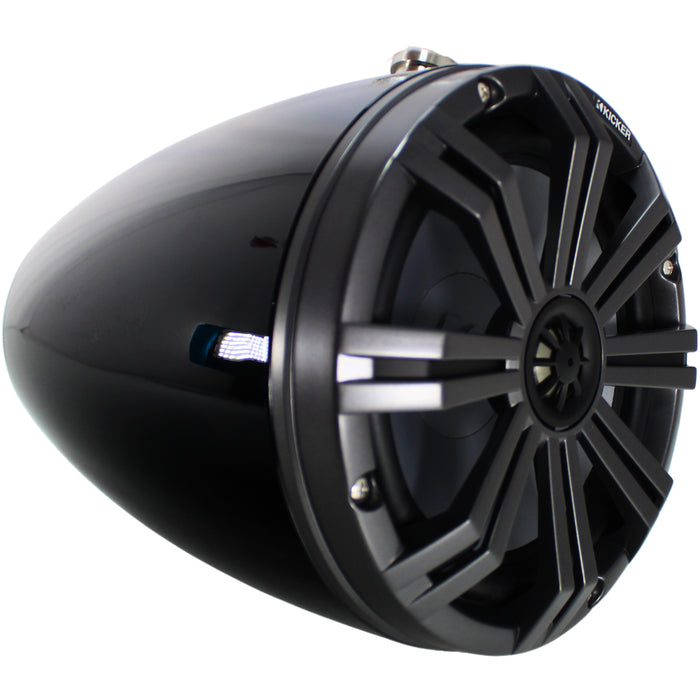 Kicker KMTC Series 8" 300W Marine Coaxial Black Tower System Speakers / 45KMTC8