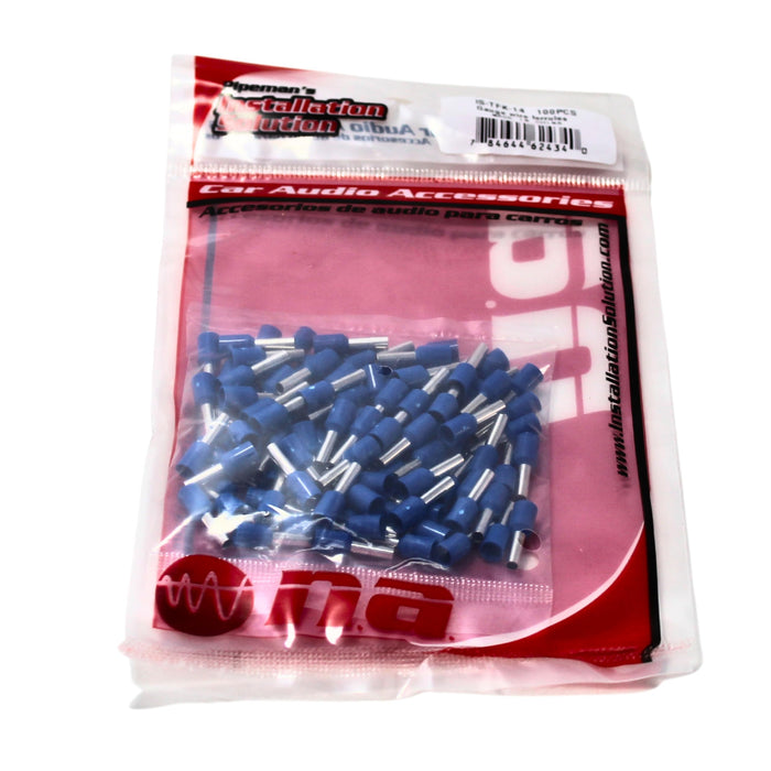 Audiopipe Installation Solution 100pk/BL 14 Gauge Wire Ferrules IS-TFK-14