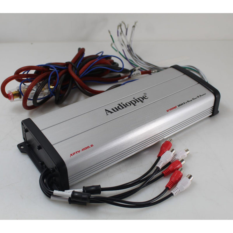 Audiopipe 1100W RMS 6Ch Class-D Full Range Marine Amplifier APTV-1100.6 OPEN BOX