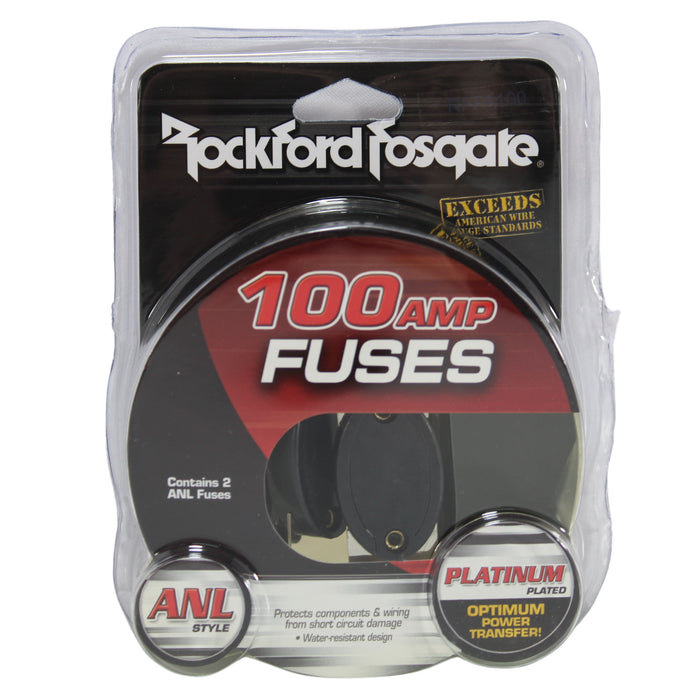 Rockford Fosgate 100 Amp ANL Fuse Platinum Finish (2-Pack) RFFA100