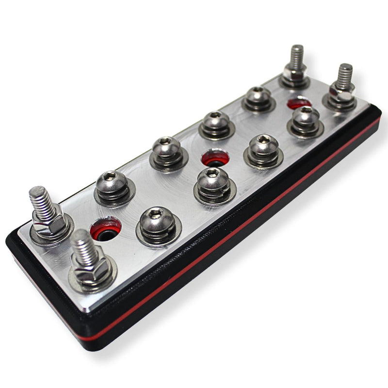 12 Spot Power / Ground 9/32 Terminal Lug Distribution Block - Big Jeff Audio