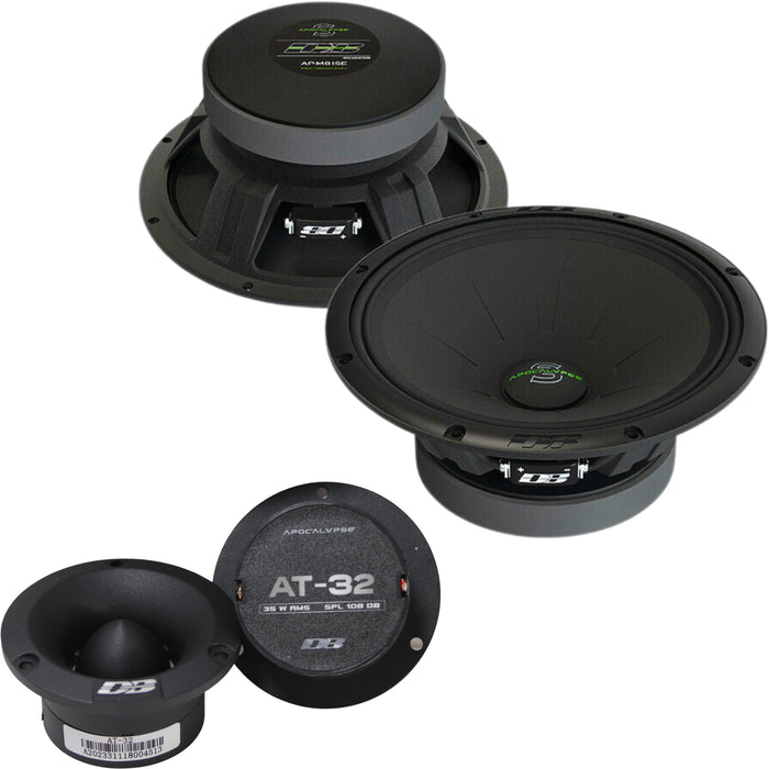 SET Deaf Bonce APOCALYPSE 8" 170W RMS Midrange Speakers & 3" 35W RMS Tweeters