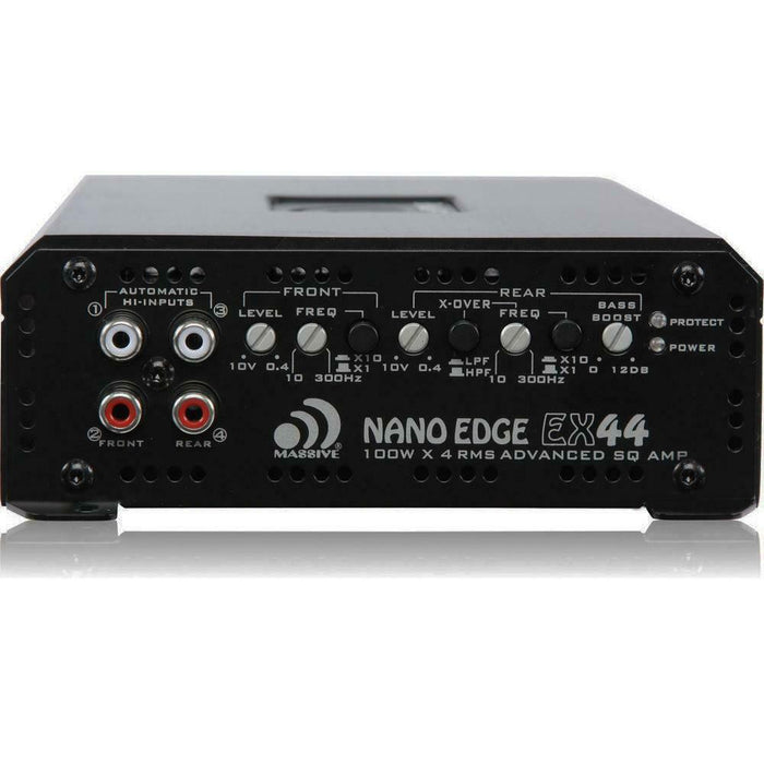 Massive Audio Nano Edge 4Channel Amplifier  800W Class AB Full Range SQ EX44