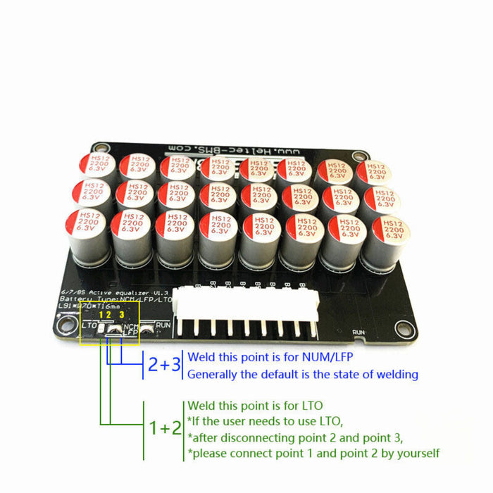 XS Power 6 Pack DIY Kit 45AH LTO Cell Bank 2.3v W/ XS Power Dog Bones & Balancer