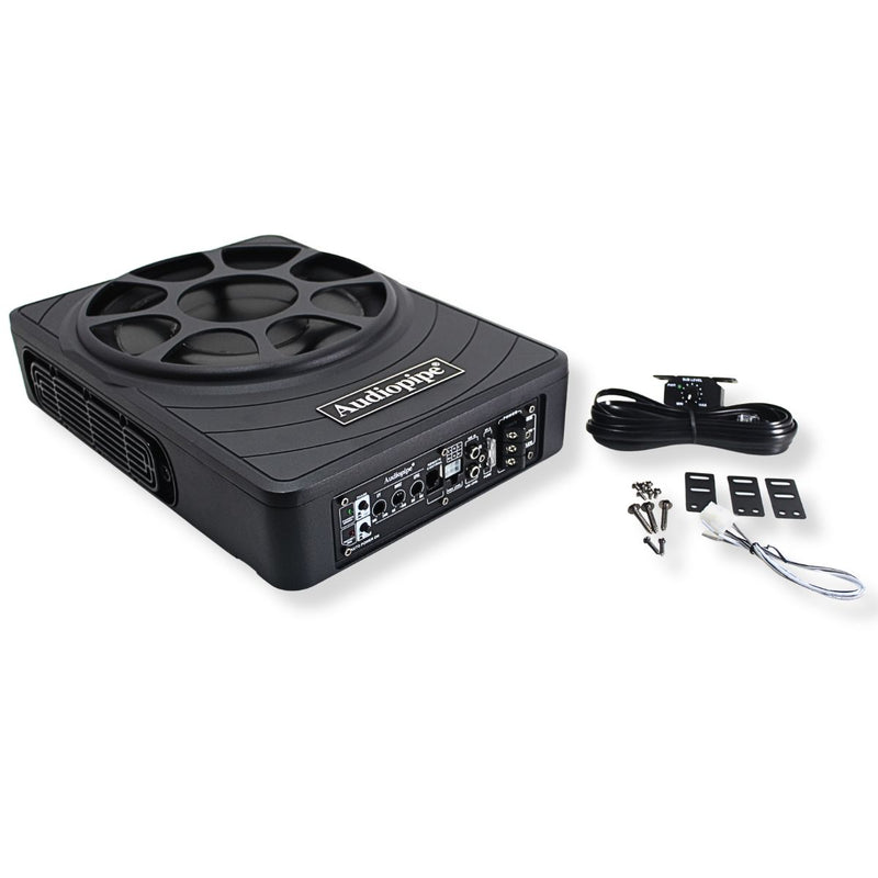 Audiopipe 10" Low Profile Amplified Subwoofer 250W RMS w/ Bass Knob APLP-1030